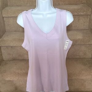 NWT Sonoma Light Lavender V-Neck Tank Top in PXL